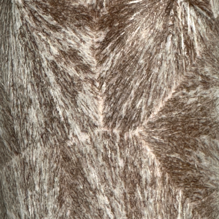 Unscented Palm Wax Pillar Candle, Textured, Brown