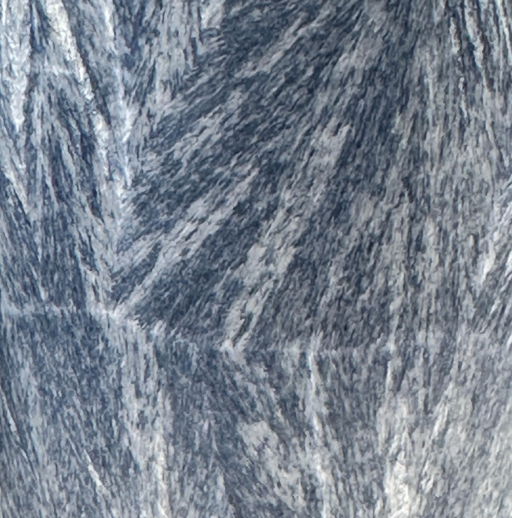 Unscented Palm Wax Pillar Candle, Textured, Navy Blue