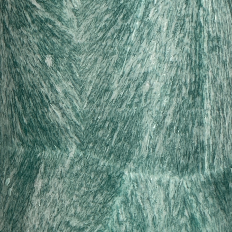 Unscented Palm Wax Pillar Candle, Textured, Teal / Turquoise