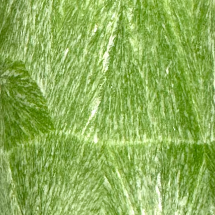 Unscented Palm Wax Pillar Candle, Textured, Lime Green