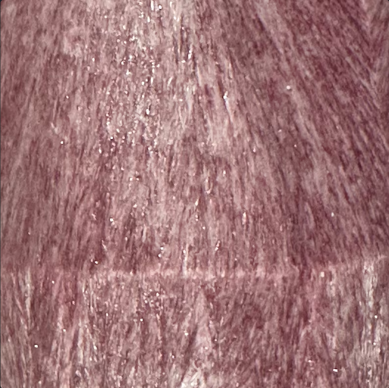 Unscented Palm Wax Pillar Candle, Purplish - Burgundy / Silver Textured Pattern