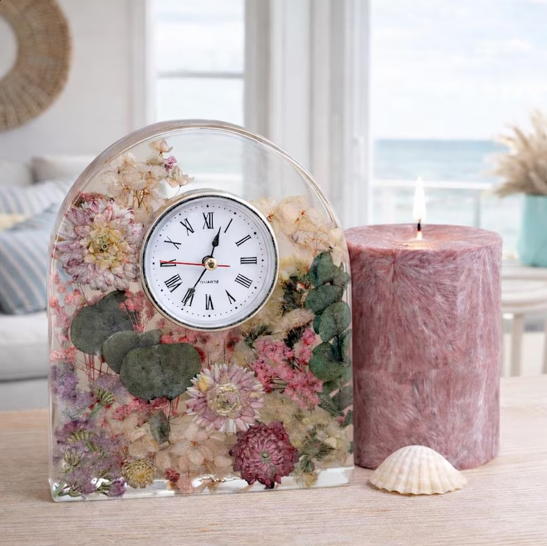 Unscented Palm Wax Pillar Candle, Purplish - Burgundy / Silver Textured Pattern